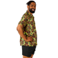 Men's Vibrant Geometric Pattern Spread Collar Short Sleeve Button-Down All Over Print Shirt