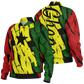 Women's Ghana Flag & Black Star Pattern All-Over Print Baseball Jacket
