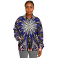 Women's Starburst Patriotic Colors Pattern All-Over-Print Baseball Jacket