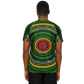 Men's Green Striped with Vibrant Accent Pattern All Over print Men's Soccer Jersey