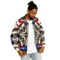 Men's Patriotic Star Kaleidoscope Pattern All-Over Print Baseball Jacket