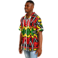 Men's Ghana Flag & Black Star Pattern All-Over Print Hooded Baseball Jersey