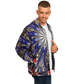 Men's Starburst Patriotic Colors Pattern All-Over-Print Baseball Jacket