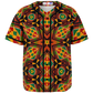 Women's African Kente Geometric Star Pattern All-Over Print Baseball Jersey