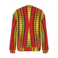 Women's Red Bold Tribal Pattern All-Over Print Women's Crew Neck Sweater