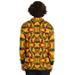 Men’s Vibrant Autumn Kaleidoscope Pattern All Over Print Long Sleeve Polo Shirt