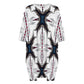 Women's Kaleidoscope Geo Pattern All-Over Print Oversized T- Shirt Loungewear