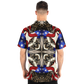 Men's Patriotic Stars & Cross Kaleidoscope Pattern All-Over Print Polo Shirt