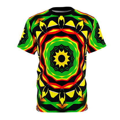 Men's Psychedelic Bold Reggae Colors All Over Print Tee