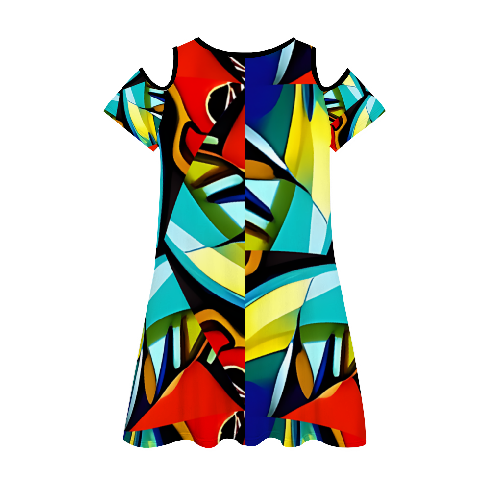 Women's Round Neck Sexy Off The Shoulder Short Dress