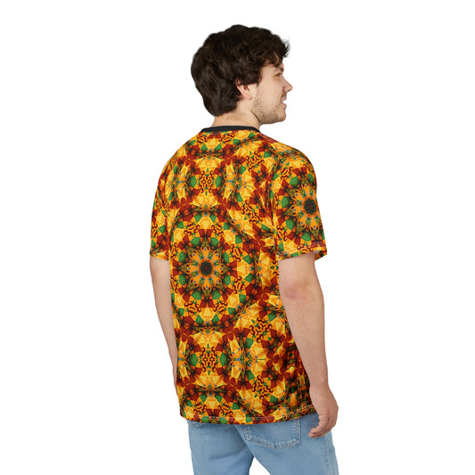 Men's Vibrant Geometric Unisex Cut & Sew Tee
