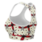Women's Red & Black Geometric Pattern Sports Bra