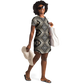 Women's Monochrome Geometric Kaleidoscope Pattern All Over Print T-Shirt Dress