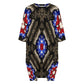 Women's Patriotic Kaleidoscope Kaleidoscope Pattern All-Over Print Oversized T- Shirt Loungewear