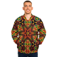 Men's African Kente Geometric Star Pattern All-Over Print Baseball Jacket