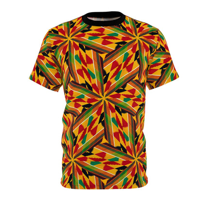 Men's Vibrant African Kente Geometric All-Over Print Shirt