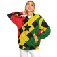 Women's Red Yellow Green and Black Stars Baseball Jacket