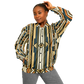 Women's Retro Geometric Tribal Pattern All-Over Print Baseball Jacket