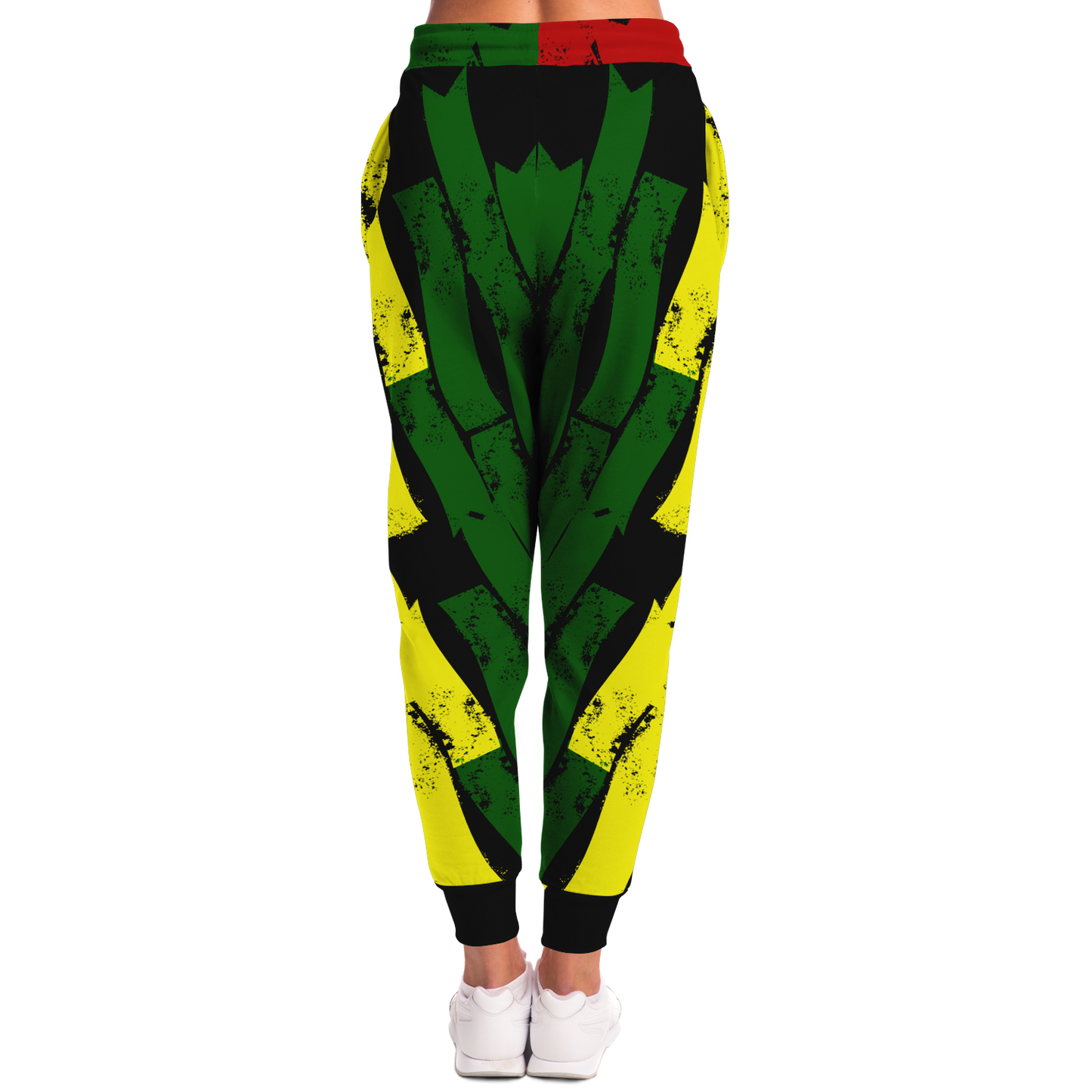 Women's Ghana Flag & Black Star Pattern All-Over Print Athletic Jogger
