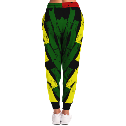 Women's Ghana Flag & Black Star Pattern All-Over Print Athletic Jogger