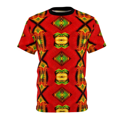 Men's Red Bold Tribal  All-Over Print Unisex Cut & Sew Tee