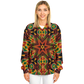 Women's African Kente Geometric Star Pattern All-Over Print Baseball Jacket