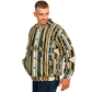 Men's Retro Geometric Tribal Pattern Design All-Over Print Baseball Jacket