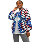 Women's American Flag Pattern All-Over Print Baseball Jacket