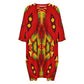 Women's Vibrant African Kente-Inspired Pattern All-Over Print Oversized T- Shirt Loungewear