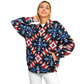 Women's Red White Blue Geometric Pattern All-Over Print Unisex Cut Baseball Jacket