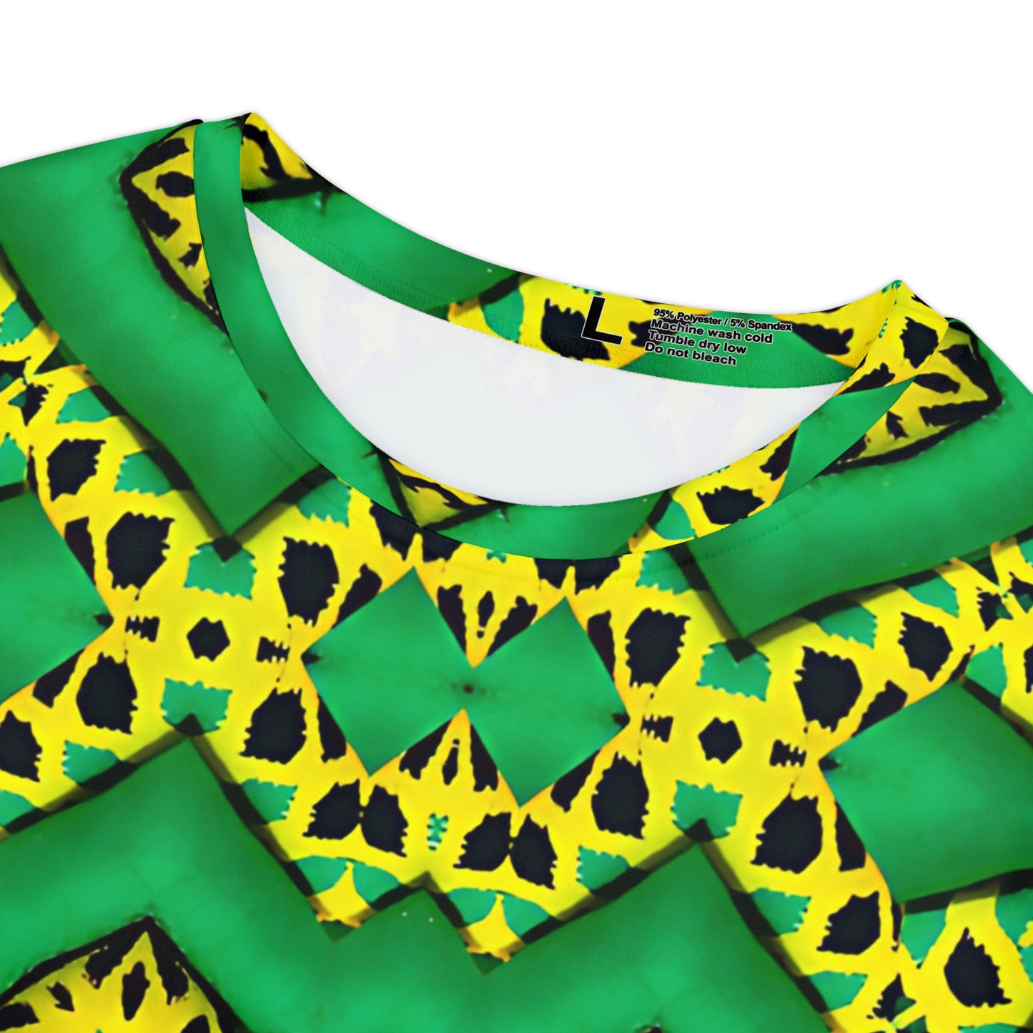 Women's Kaleidoscope Green & Yellow All-Over Print Tee