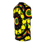 Women's Psychedelic Floral Pattern All-Over Print Tee