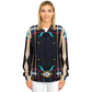 Women's Abstract Neon Geometry Pattern All Over Print Baseball Jacket