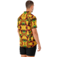 Men's Vibrant African Kente Geometric Pattern All Over Print Spread Collar Short Sleeve Button-Down Shirt