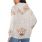 Women's Neutral Boho Graphic Pattern All-Over Print Fleece Full-Zip Hoodie