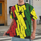 Men's Ghana Flag Pattern With Black Star All-Over Print Cut & Sew Ribbed Collar T-Shirt