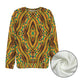 Women’s African Kente Geometric Pattern All-Over Print Crew Neck Sweater