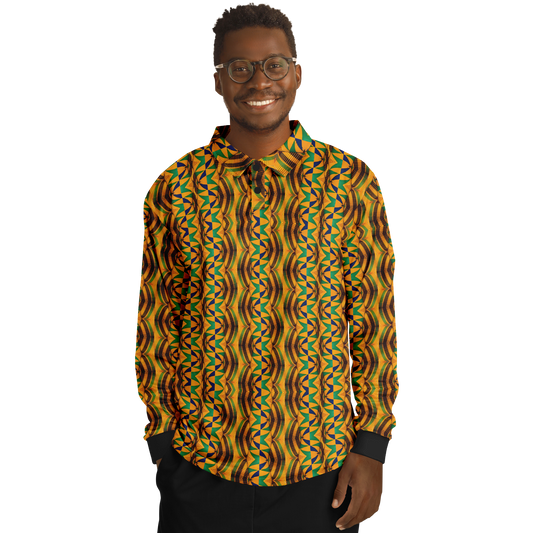 Men’s Premium Polyester Long Sleeve Polo Shirt