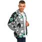 Men's Kaleidoscope Geometric Pattern Design All Over Print Baseball Jacket