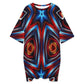 Women's Patriotic Red White Blue Geometric Oversized T- Shirt Loungewear