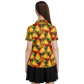 Women's Vibrant Autumn Kaleidoscope Polyester Polo Shirt