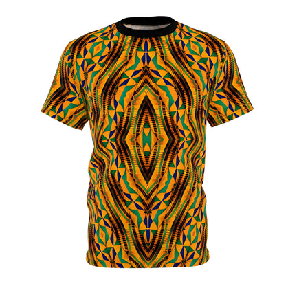 Men's Bold African Kente Inspired Pattern All-Over Print Tee