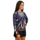 Women's Starburst Patriotic Colors Pattern All-Over-Print Long Sleeve Performance Shirt