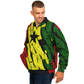 Men's Ghana Flag & Black Star Pattern All-Over Print Baseball Jacket