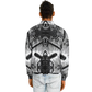 Men's Monochrome Kaleidoscope Pattern Men's All Over Print Baseball Jacket