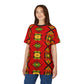Women's Red Bold Tribal All-Over Print Unisex Cut & Sew Tee