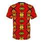 Women's Red Bold Tribal All-Over Print Unisex Cut & Sew Tee