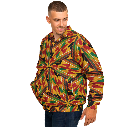 Men's Vibrant African Kente-Inspired Pattern All-Over Print Baseball Jacket