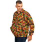 Men's Vibrant African Kente-Inspired Pattern All-Over Print Baseball Jacket