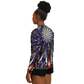 Women's Starburst Patriotic Colors Pattern All-Over-Print Long Sleeve Performance Shirt
